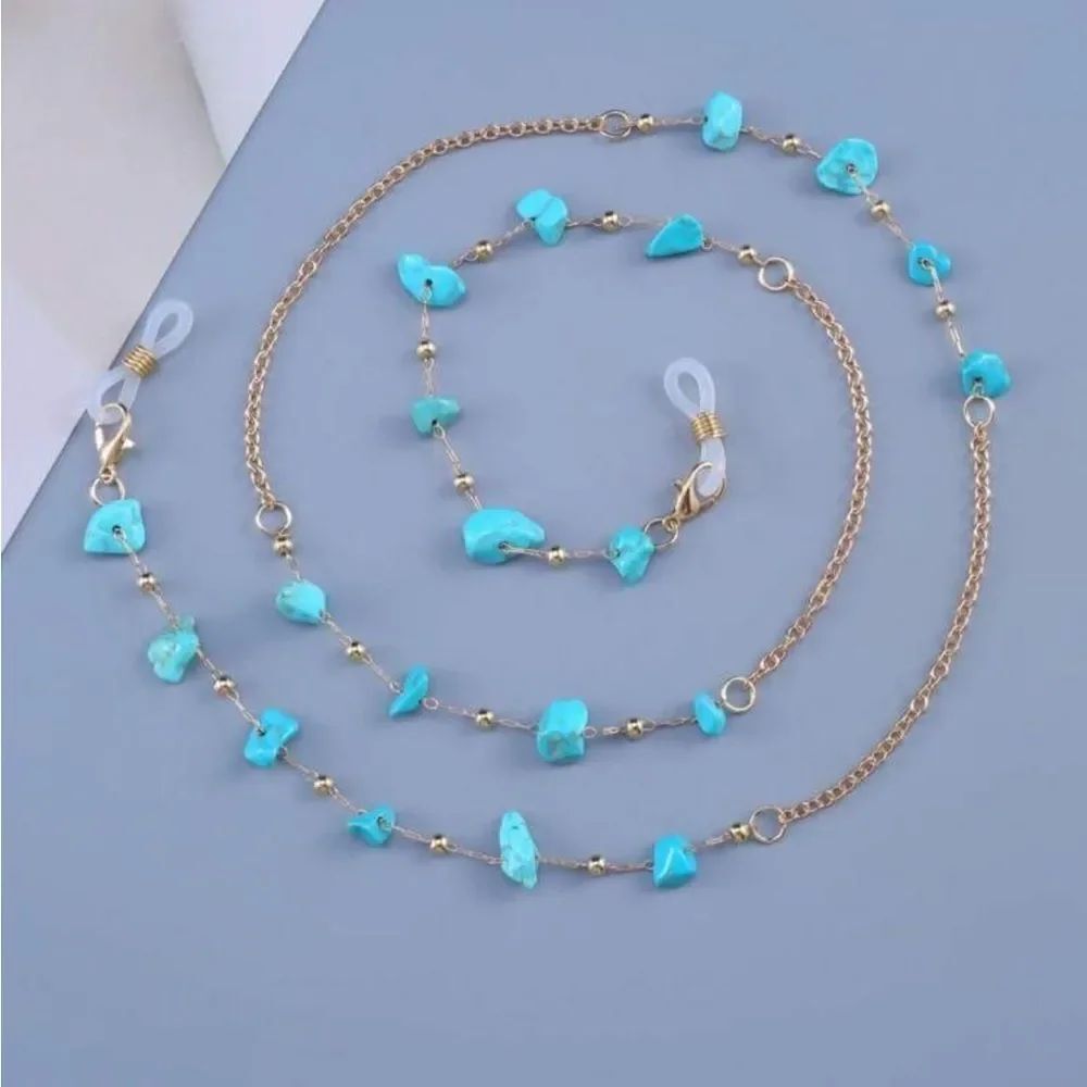 Turquoise Bead Eyewear Chain A1657